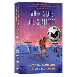 星星散落时 When Stars Are Scattered 英文原版小说 在难民营中成长的漫画 获国际图书奖 青少年读物 小学生课外阅读 图画故事