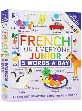 DK人人学法语青少版每天学5个单词配在线音频 French for Everyone Junior 5 Words a Day 小语种学习工具书教材插图