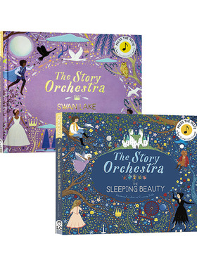 进口英文原版 柴可夫斯基睡美人+天鹅湖音乐故事发音书2册The Story Orchestra Sleeping Beauty/Swan Lake管弦乐队布封精装收藏版
