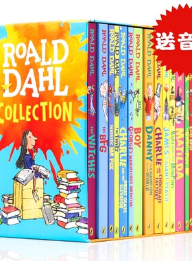 罗尔德达尔16册全套英文原版小说 roald dahl 儿童读物 The BFG 查理与巧克力工厂圆梦巨人魔法手指章节桥梁书