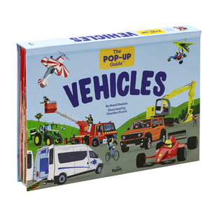 Vehicles 英文原版 交通工具立体机关操作书 低幼科普知识 Twirl The 图画故事书 绘本 法国艺术品牌 Pop 早教启蒙绘本精装 Guide