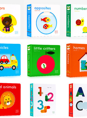 TouchThinkLearn 小手摸摸全知道系列触摸书ABC 123数字Colors颜色动物纸板书艺术大师Xavier Deneux儿童字母单词认知艺术早教启蒙