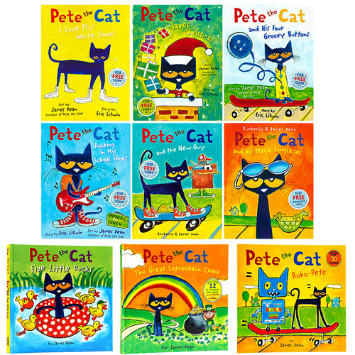 现货皮特猫英文原版绘本