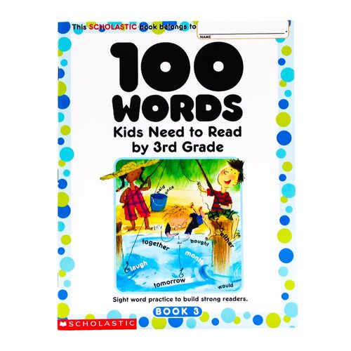 三年级一百个词汇 英文原版 100 Words Kids Need to Read by 3rd Grade 学乐Scholastic English sight word小学生英语词汇练习册