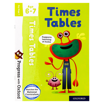 牛津进步系列 6-7岁乘法表练习册 英文原版 Progress with Oxford: Times Tables Age 6-7 牛津分级阅读系列教辅附贴纸 英语启蒙