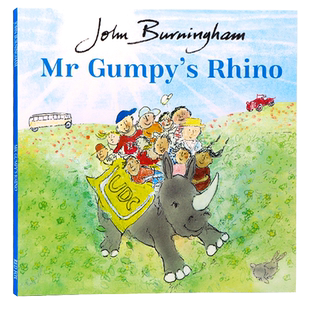 甘伯伯系列新书和甘伯伯去游河姊妹篇 Burningham Gumpy 甘伯伯 犀牛 Rhino 名家John 英文原版 环保主题图画故事书平装 绘本