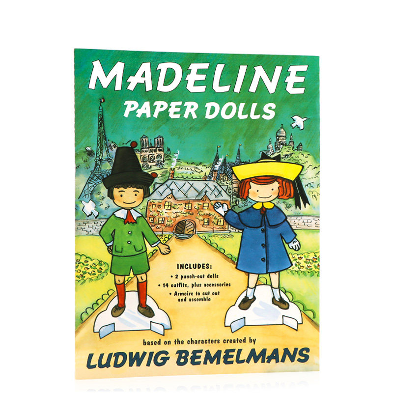 英文原版绘本玛德琳纸娃娃madeline paper dolls 儿童创意手工指导书