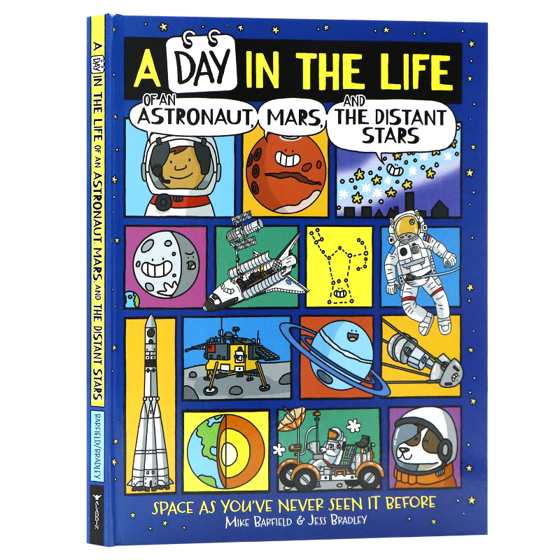 地球上的爆笑生活 英文原版绘本 A Day in the Life of an Astronaut Mars and the Distant Stars 儿童精装趣味知识科普百科