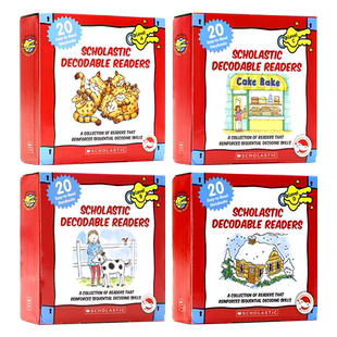 学乐点读版解码分级读物全套4盒 Decodable Readers 自然拼读小分级解码小读者分级绘本儿童趣味英语启蒙牛津树自然拼读辅助读物