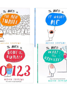 Oliver Jeffers 奥利弗童话绘本4册 小不点的反义词英文原版绘本 What's The Opposite 小不点的大麻烦新毛衣 来数数睡前故事