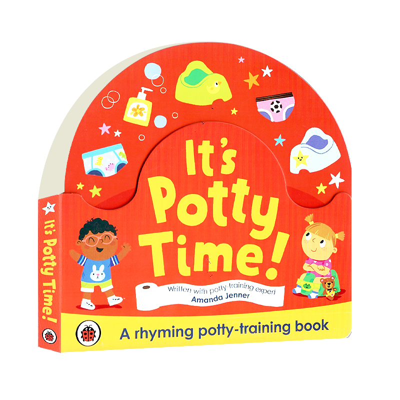 现在是便盆时间！英文原版 It's Potty Time! 儿童行为规范英语启蒙纸板书 幼儿行为启蒙图画书 小瓢虫出版