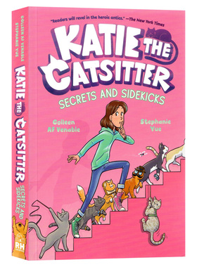 爱猫的凯蒂系列3Katie the Catsitter Secrets and Sidekicks英文原版绘本儿童全彩漫画趣味幽默搞笑图画书小学生英语课外阅读小说