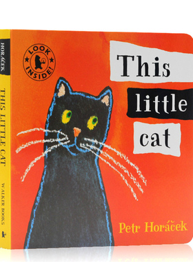 进口英文原版正版 这只小猫This Little Cat 英文原版绘本 名家petr Horacek儿童启蒙纸板图画书 walker出版 亲子互动 动物认知