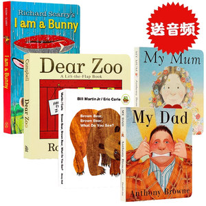 brown bear英文绘本原版dear zoo亲爱的动物园 棕色的熊 爸爸妈妈my dad mymum儿童英语绘本启蒙幼儿廖彩杏宝宝早教书I am a bunny