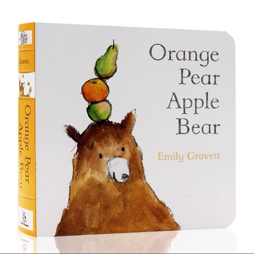 橘子梨苹果熊 Orange Pear Apple Bear 英文原版绘本 格林威奖作家 纸板书 Emily Gravett