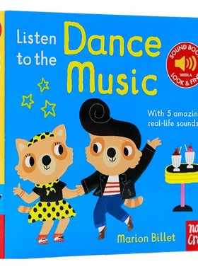我的小小音乐厅系列 聆听舞蹈音乐 英文原版 Listen to the Dance Music 触摸发声书 儿童乐感启蒙早教音乐纸板书 Nosy Crow