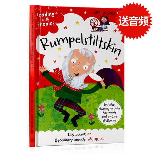 进口英文原版正版侏儒怪 童话学语音 Reading with Phonics Rumpelstiltskin 英文原版绘本 经典童话自然拼读 亲子英语学习读物