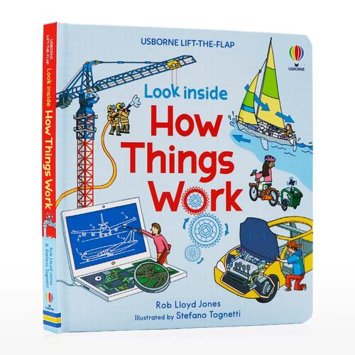 Usborne 看里面系列 英文原版 Look Inside How things Work 事物运转的秘密 立体翻翻书 儿童科普读物百科绘本 亲子共读3-6岁