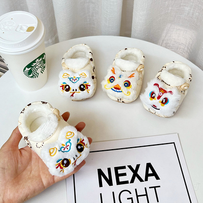 婴儿鞋加绒软底鞋小月龄脚套