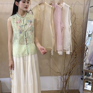 多多26年夏上新重工艺绣花马甲c611