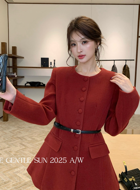 多多毛领仿毛领仿毛可拆卸,腰带)(含10羊毛)86111外套