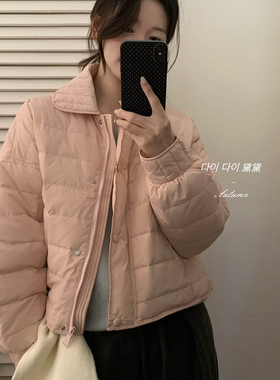 多多冬上新经典单排扣时尚百搭休闲显瘦短外套80034