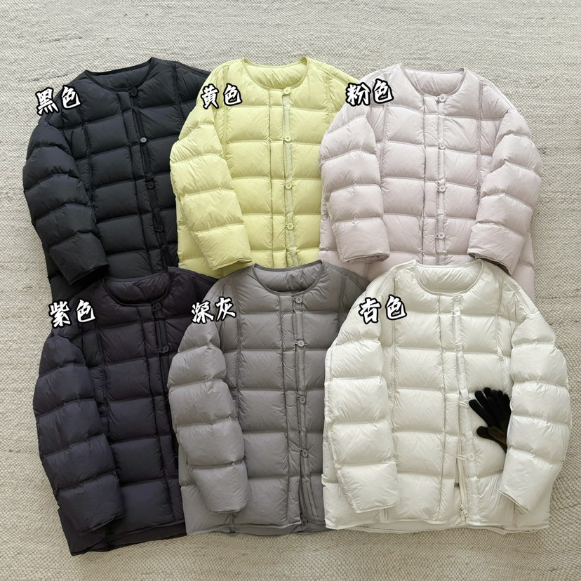 MOCHA多AN-冬上新简约绗缝纯色保暖羽绒服外套25-6703