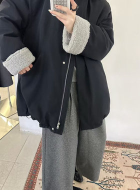 多多小众杭州站-休闲百搭立领暗门襟宽松保暖羽绒服外套86199J10