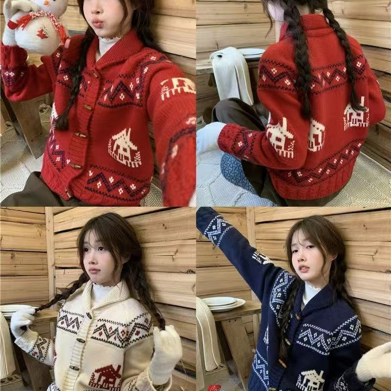 多多诞节日氛围感韩系甜美可爱设计感小众软糯保暖毛衣YS2-n233