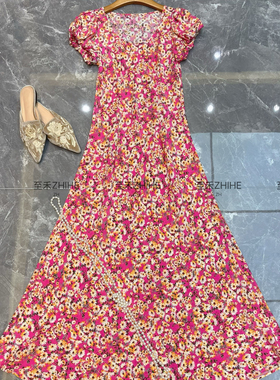 多多设计-老钱新中式真丝绣花连衣裙（含100真丝）(不含项链)t122