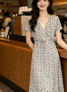 2026夏上新印花棉丝薄平纹布连衣裙温柔到骨子里的碎花裙连衣裙