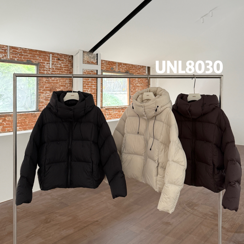 多多冬上新简约高级感连帽宽松短外套UNL8030