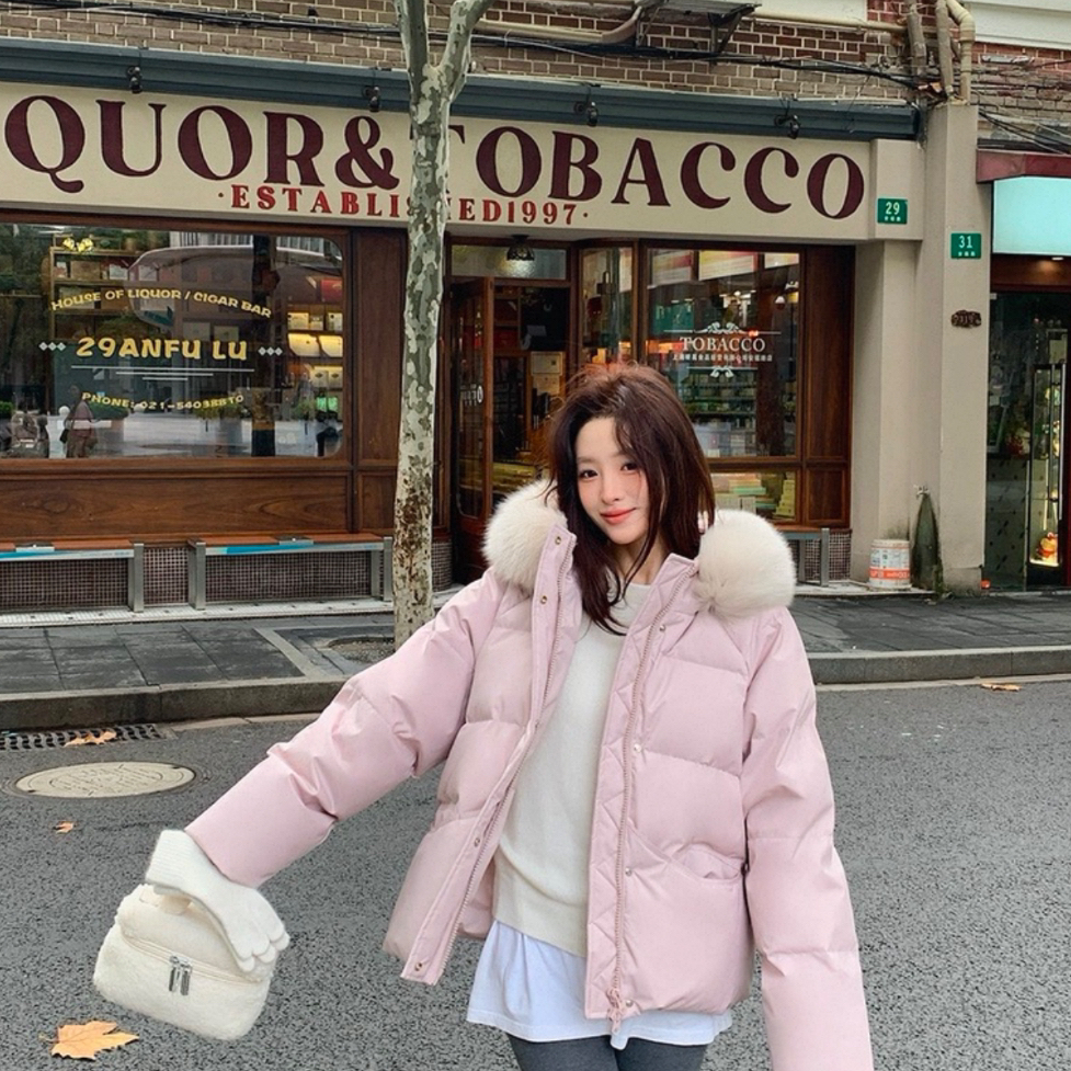 多多宽松时尚保暖羽绒服外套(配可拆卸真狐狸毛毛领)RMB3266
