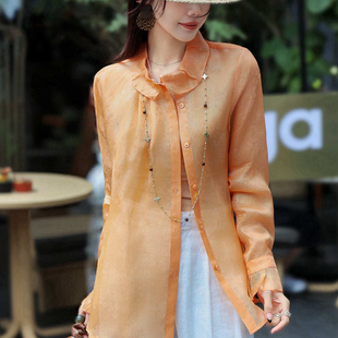 多多设计 真丝衬衫 含100真丝 t1087 夏上新极简大牌老钱新中式