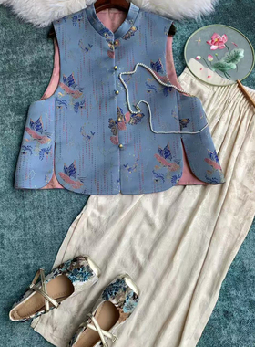 多多设计-26年早春新中式设计感时尚气质显瘦马甲YS4-t388