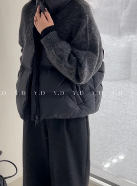 多多2025韩国东大门立领拼羽绒宽松显瘦保暖羽绒服外套72001