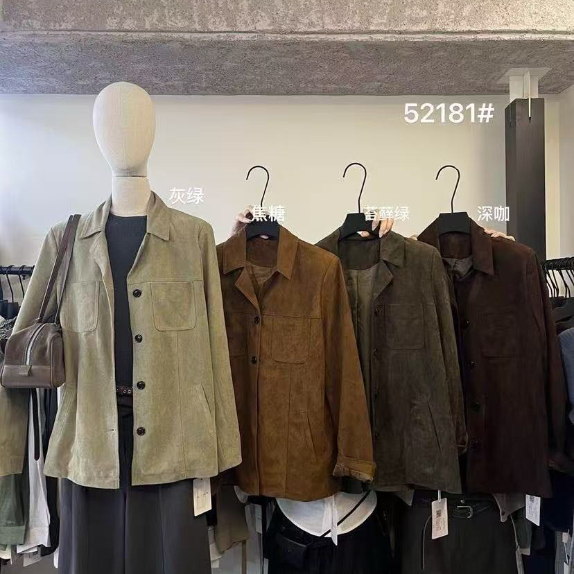 多多小众设计秋上新翻领单排扣贴袋长袖复古短外套(不含内搭+包包