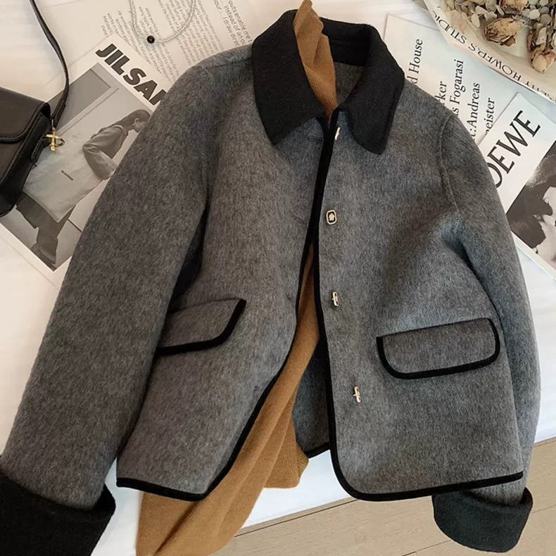 多多小香风简约百搭气质羊毛外套（含70羊毛）YS55-06888
