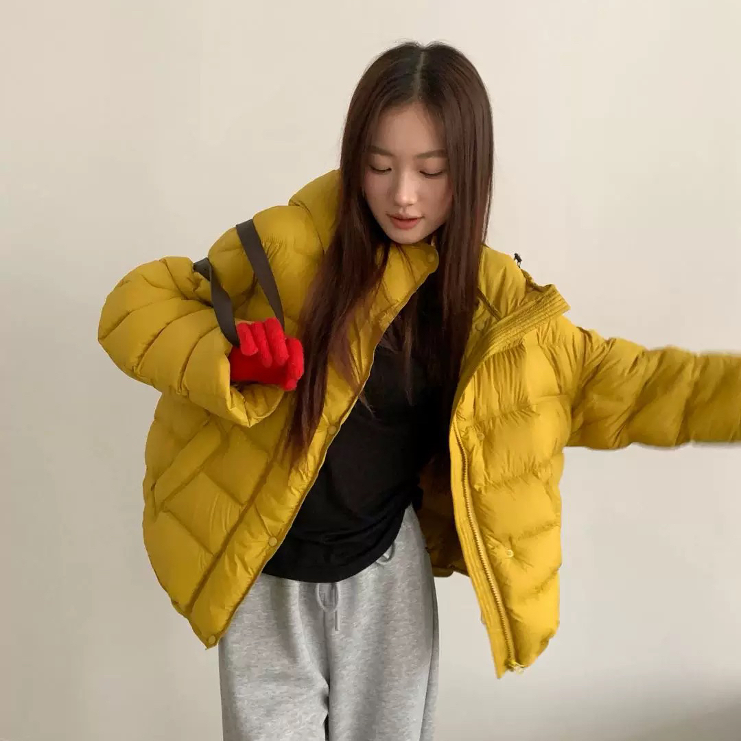 多多冬上新极简风连帽宽松短款保暖羽绒服外套YS2-885