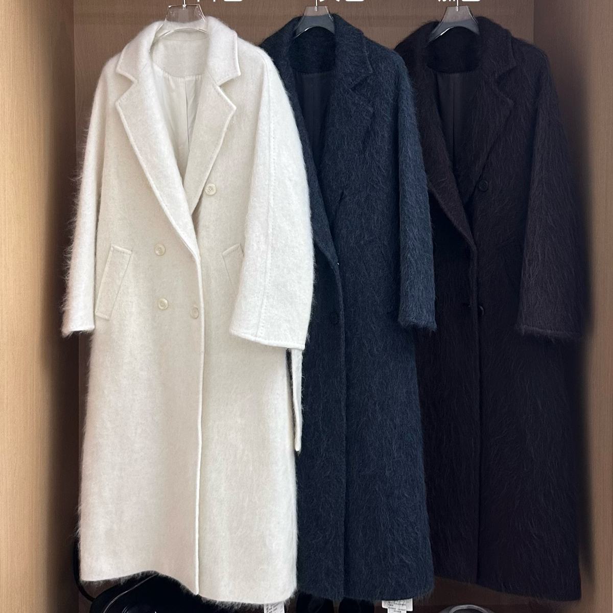 多多小众设计简约质感羊毛外套(配腰带)（含90澳毛）PY多YM368988