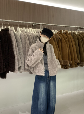 多多店冬上新立领简约大气羊毛外套（含100羊毛）25575