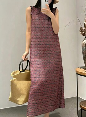 多多店2026夏上新小飞袖真丝香云纱连衣裙YS161-G107