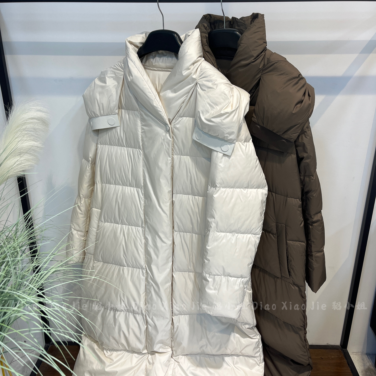 多多小众臻品绒长款过膝保暖羽绒服外套(配腰带)多XJXY0325148