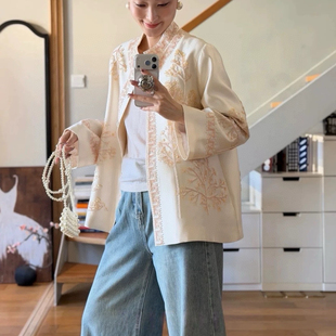 含53羊毛 J581 立领重工刺绣短外套 多多小众设计早春重磅新中式