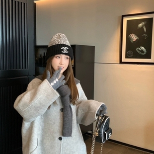 多多 含70羊毛 配可拆卸针织连帽 TAKE772 羊毛外套