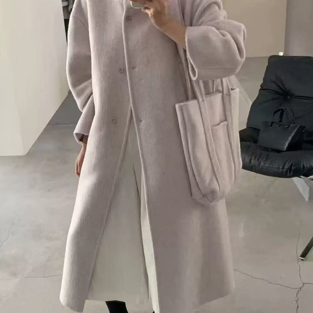 多多包韩系清新甜美风百搭羊毛外套(配包包)（含90羊毛）fm787922