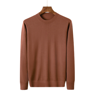 薄款宽松秋冬季圆领羊毛衫