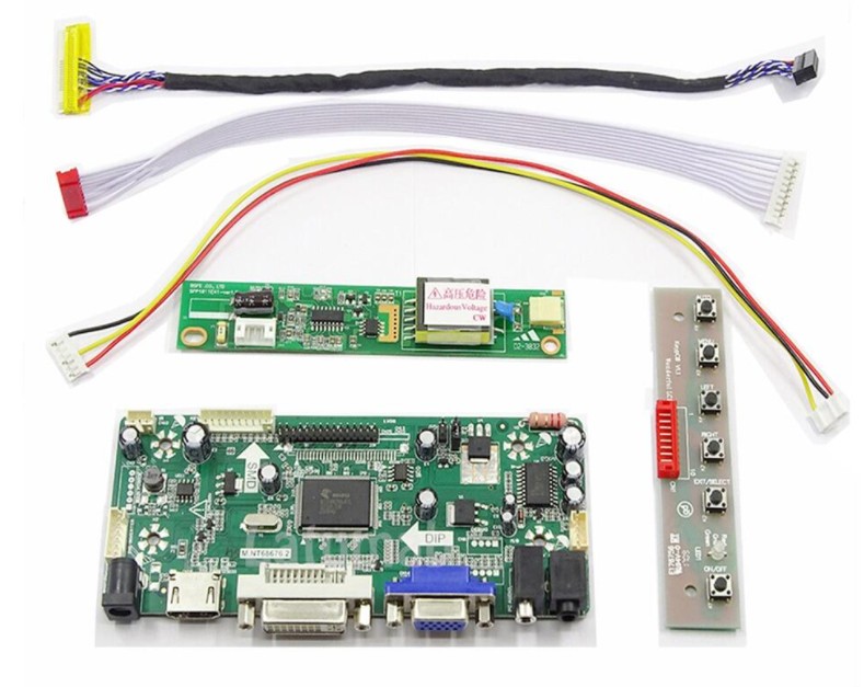 LP141WX3-TLB1改装套件支持DVI HDMI VGA加音频 68676主板