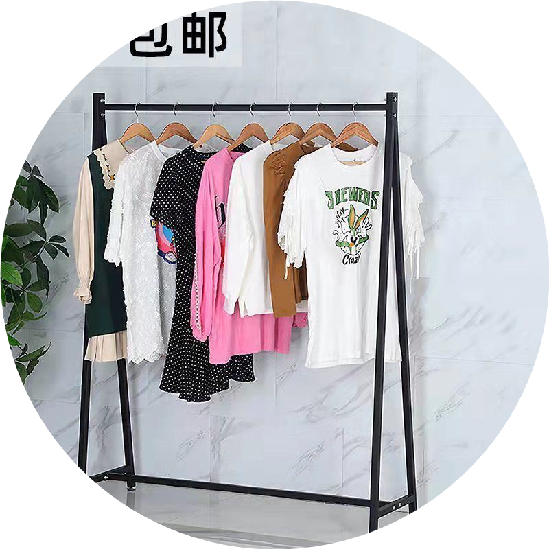 服装店展示架衣架落地式加厚三角落地衣架挂衣架家用晾衣钢管耐用