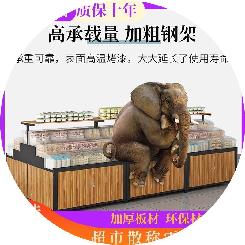 超市散称货架散装柜子中岛展示架食品柜子零食店干果五谷杂粮糖果